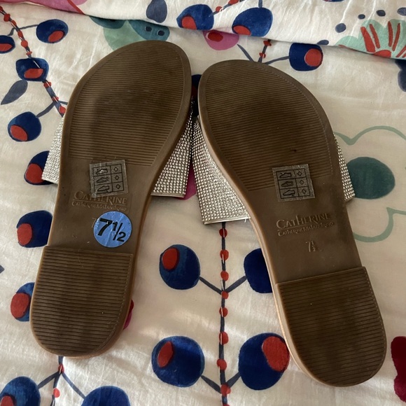 Catherine Sparkle Slides SZ 71/2 - Picture 3 of 3